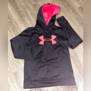 YOUTH Pink Under Armour hoodie, size M